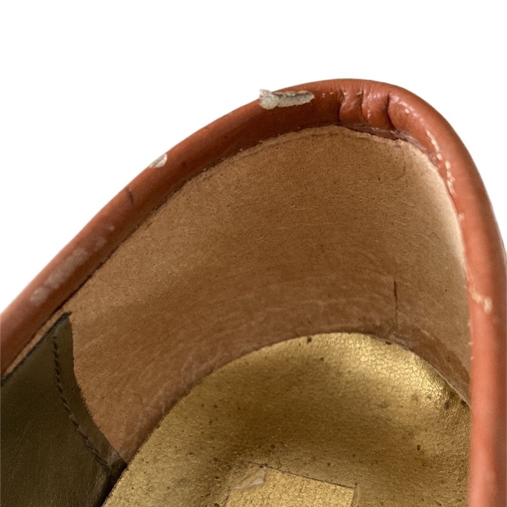 Vintage STUDIO OLYMPIA ochre genuine suede Loafers slip-on shoes. - Picture 15 of 15